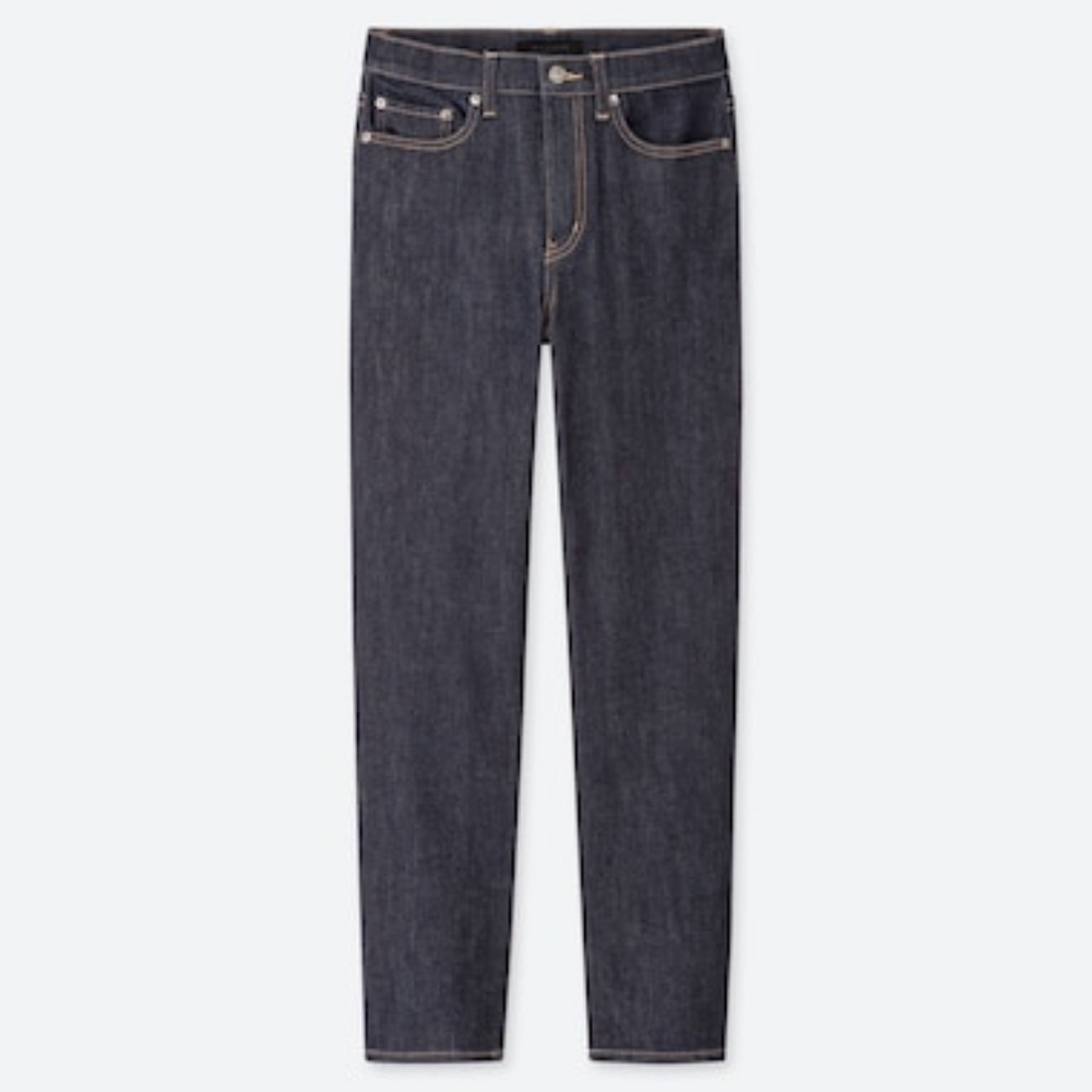 Uniqlo High Rise Straight Jeans - Dark Grey NWT